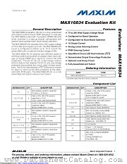 MAX16834EVKIT+ datasheet pdf MAXIM - Dallas Semiconductor
