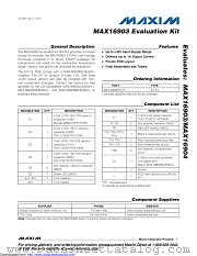 MAX16903EVKIT+ datasheet pdf MAXIM - Dallas Semiconductor