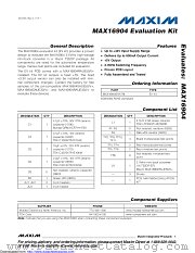 MAX16904EVKIT datasheet pdf MAXIM - Dallas Semiconductor