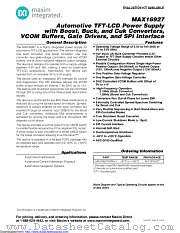 MAX16927AGTM/V+ datasheet pdf MAXIM - Dallas Semiconductor
