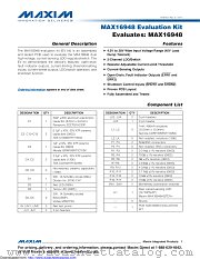 MAX16948EVKIT datasheet pdf MAXIM - Dallas Semiconductor