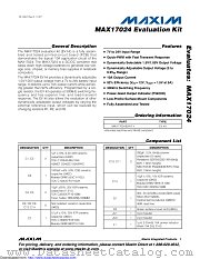 MAX17024EVKIT datasheet pdf MAXIM - Dallas Semiconductor