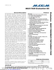 MAX17039EVKIT datasheet pdf MAXIM - Dallas Semiconductor