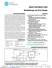 MAX17047G+ datasheet pdf MAXIM - Dallas Semiconductor