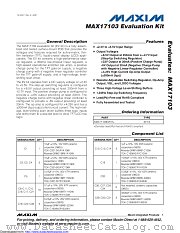 MAX17103EVKIT+ datasheet pdf MAXIM - Dallas Semiconductor