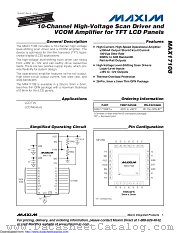 MAX17108ETI+T datasheet pdf MAXIM - Dallas Semiconductor