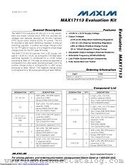 MAX17113EVKIT datasheet pdf MAXIM - Dallas Semiconductor