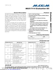 MAX17114EVKIT+ datasheet pdf MAXIM - Dallas Semiconductor