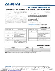 MAX17116EVKIT datasheet pdf MAXIM - Dallas Semiconductor