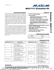 MAX17117EVKIT datasheet pdf MAXIM - Dallas Semiconductor
