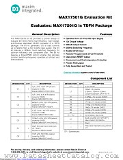 MAX17501GTEVKIT datasheet pdf MAXIM - Dallas Semiconductor