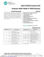 MAX17502ETEVKIT datasheet pdf MAXIM - Dallas Semiconductor