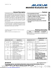 MAX2022EVKIT datasheet pdf MAXIM - Dallas Semiconductor