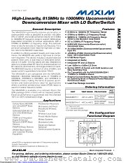 MAX2029 datasheet pdf MAXIM - Dallas Semiconductor
