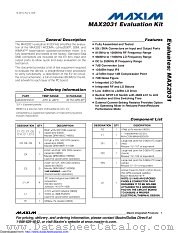 MAX2031EVKIT datasheet pdf MAXIM - Dallas Semiconductor