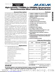 MAX2039ETP+ datasheet pdf MAXIM - Dallas Semiconductor