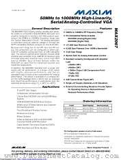 MAX2067 datasheet pdf MAXIM - Dallas Semiconductor