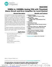 MAX2090DEVBRD datasheet pdf MAXIM - Dallas Semiconductor
