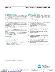 MAX21100 datasheet pdf MAXIM - Dallas Semiconductor