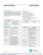 MAX2150EVKIT+ datasheet pdf MAXIM - Dallas Semiconductor