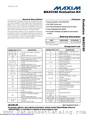 MAX2160EVKIT datasheet pdf MAXIM - Dallas Semiconductor