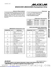 MAX2205EVKIT+ datasheet pdf MAXIM - Dallas Semiconductor