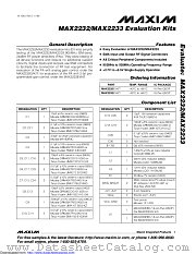 MAX2233EVKIT datasheet pdf MAXIM - Dallas Semiconductor