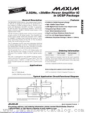 MAX2240EBL+ datasheet pdf MAXIM - Dallas Semiconductor