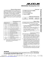 MAX2602EVKIT+ datasheet pdf MAXIM - Dallas Semiconductor