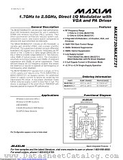 MAX2721EUP+ datasheet pdf MAXIM - Dallas Semiconductor