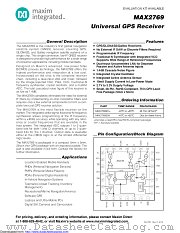 MAX2769ETI+T datasheet pdf MAXIM - Dallas Semiconductor