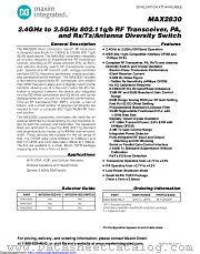 MAX2830E/D datasheet pdf MAXIM - Dallas Semiconductor