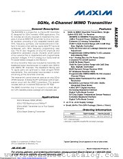 MAX2850ITK+TCFV datasheet pdf MAXIM - Dallas Semiconductor