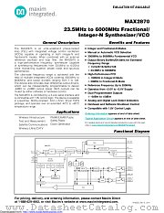 MAX2870ETJ+TG2Z datasheet pdf MAXIM - Dallas Semiconductor