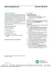 MAX30102ACCEVKIT# datasheet pdf MAXIM - Dallas Semiconductor
