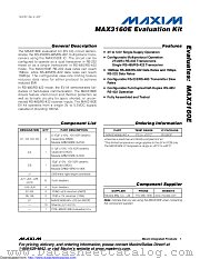 MAX3160EEVKIT datasheet pdf MAXIM - Dallas Semiconductor