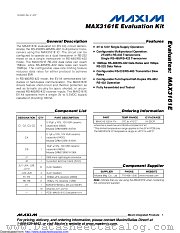 MAX3161EEVKIT+ datasheet pdf MAXIM - Dallas Semiconductor