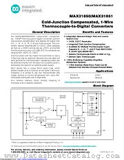 MAX31850JATB+ datasheet pdf MAXIM - Dallas Semiconductor