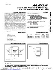 MAX3189EEUT datasheet pdf MAXIM - Dallas Semiconductor