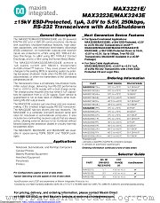 MAX3221ECUE datasheet pdf MAXIM - Dallas Semiconductor