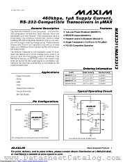 MAX3311CUB+ datasheet pdf MAXIM - Dallas Semiconductor