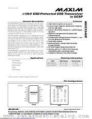 MAX3346EEBE datasheet pdf MAXIM - Dallas Semiconductor