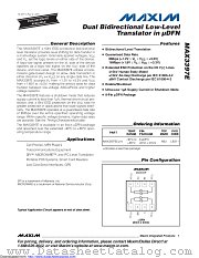MAX3397EELA+ datasheet pdf MAXIM - Dallas Semiconductor