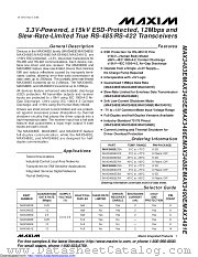 MAX3483ECPA+ datasheet pdf MAXIM - Dallas Semiconductor
