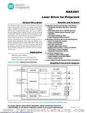 MAX3601GTL+ datasheet pdf MAXIM - Dallas Semiconductor