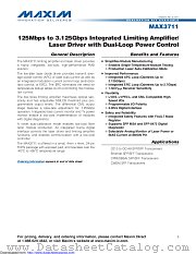 MAX3711 datasheet pdf MAXIM - Dallas Semiconductor