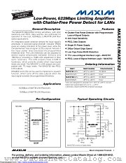 MAX3761EEP+ datasheet pdf MAXIM - Dallas Semiconductor