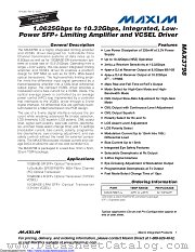 MAX3798 datasheet pdf MAXIM - Dallas Semiconductor