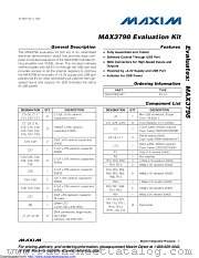 MAX3798EVKIT+ datasheet pdf MAXIM - Dallas Semiconductor