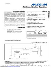 MAX3801UGG+ datasheet pdf MAXIM - Dallas Semiconductor
